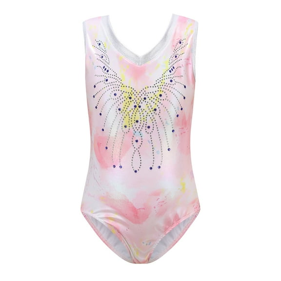 5-14Y Shiny Gymnastics Sport Training Dancewear Ballet Leotards For Little Girls