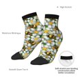 thumbnail image 6 of Fuzoiu Bees and Flower Print Adult Socks, Crew Moisture-wicking Socks, Unisex Cushion Crew Socks,Casual Sports Ankle Socks, 6 of 7