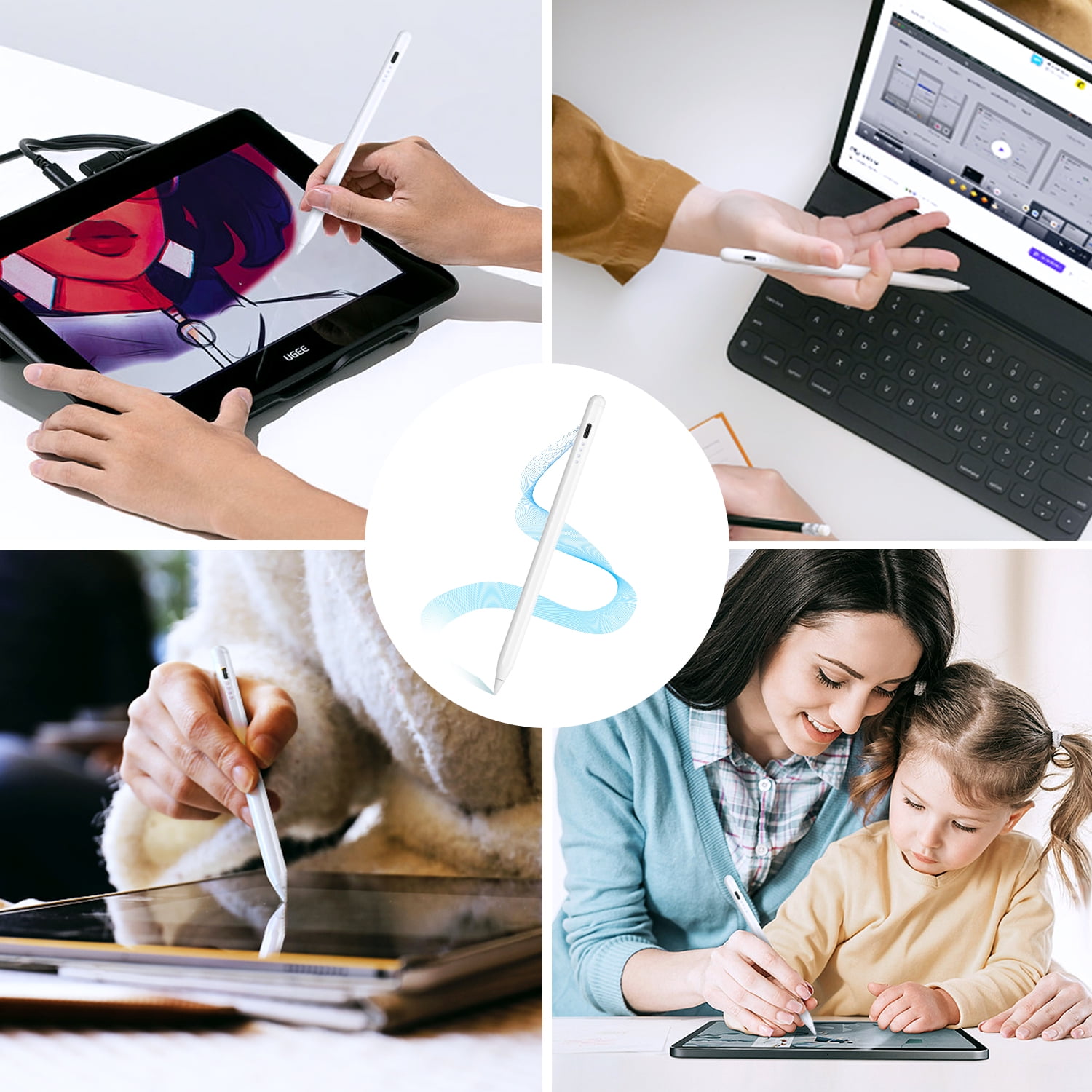Stylus Pen for Apple iPad (2018 to 2022), Palm Rejection,Adsorption for iPad Pro (11/12.9 in), iPad 6/7/8/9 /10 ,iPad Mini 5/6 ,iPad Air 3rd/4th ,ipad Pen with Switch Button