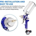 thumbnail image 3 of MaxxMarket Professional HVLP Gravity Feed Air Spray Gun, 1.4mm 1.7mm 2.5mm Nozzles, 1000cc Aluminum Cup with Gauge for Auto Paint, Primer, Clear/Top Coat & Touch-Up, 3 of 13