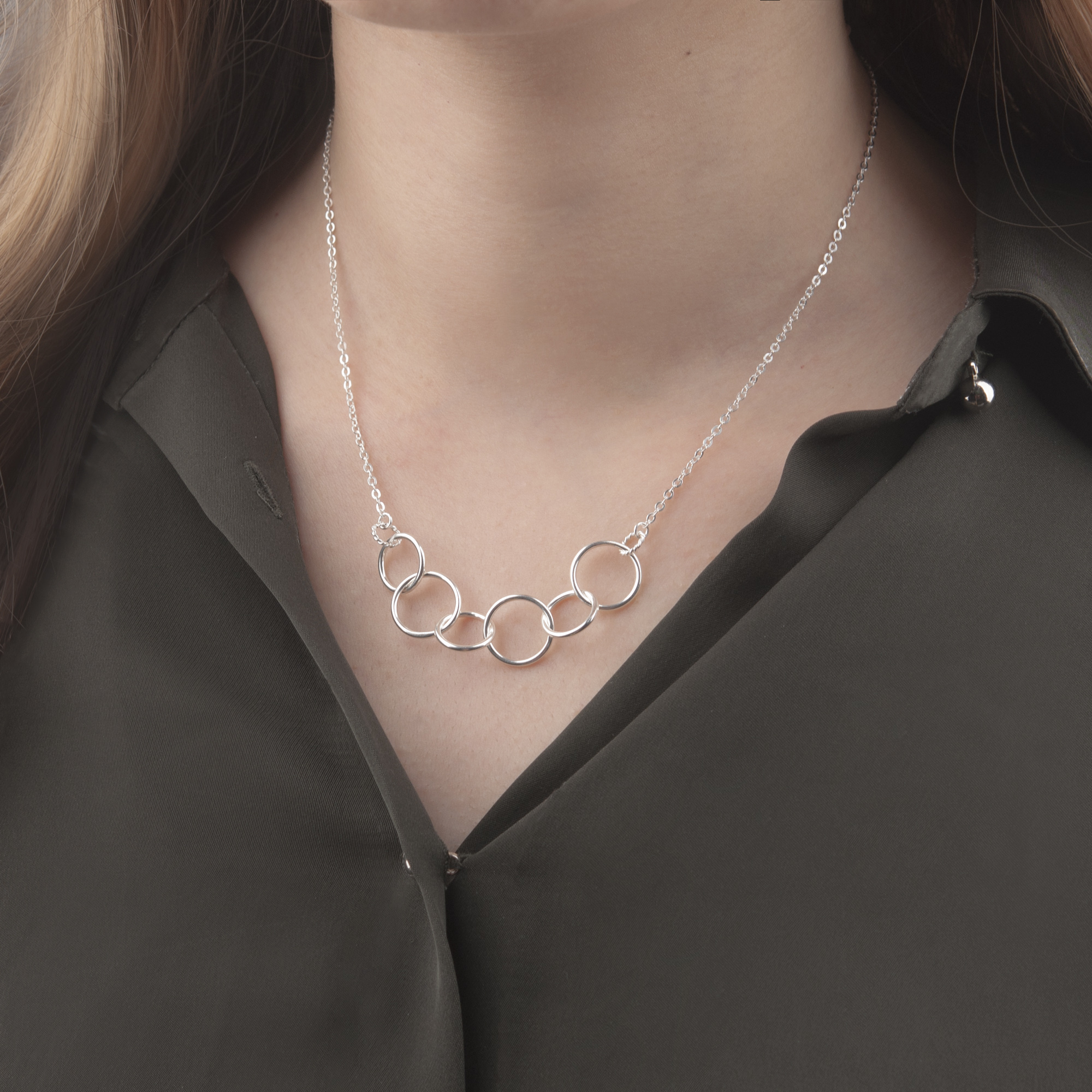 Anavia Happy 60th Birthday Gifts for Women,925 Sterling Silver Necklace, Gifts for mom sixtieth birthday ideas -[6 Regular Circles, No Custom]