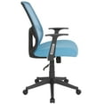 thumbnail image 6 of Flash Furniture Salerno Series High Back Light Blue Mesh Office Chair with Arms, 6 of 7