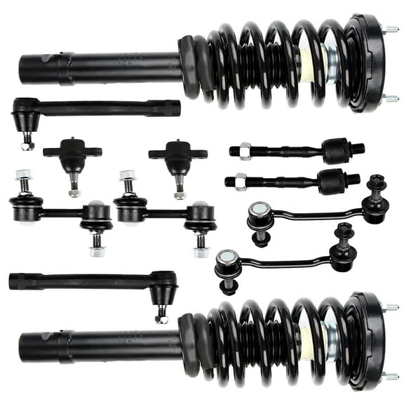 CCIYU Complete Suspension Kit Fits 07 08 09 10 11 for Hyundai Azera, 09 10 for Hyundai Sonata Includes Strut Spring Assembly, Tie Rod End, Ball Joint, Stabilizer Bar Link