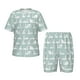 thumbnail image 1 of Fotbe White Swan Pijama Estampada de 2 Piezas para Niños – Ropa de Dormir de Manga Corta Cómoda para Niños y Niñas, Camiseta y Shorts de Algodón-Large, 1 of 6