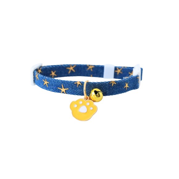 TIELUTT Cowboy Fabric Detachable Cat Collar with Cat Pendant Collar Dog Sequin Bow Tie Science Diet Large Breed Puppy Can Metal Quick Release Buckle 3/4 Small Dog Bow Ties for Boys Dog Bow Ties for S