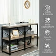 thumbnail image 6 of Gymax 47'' Console Table 3 Tier Industrial Sofa Table Metal Frame Gray Oak, 6 of 10
