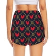 thumbnail image 2 of Lsque Red Rooster Printed Women's Running Shorts with Liner Pockets,Elastic Quick Dry Workout Athletic Gym Yoga Shorts,Womens High Waist Shorts-Large, 2 of 9