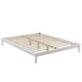 thumbnail image 3 of Modway Lodge Queen Wood Platform Bed Frame in White, 3 of 6