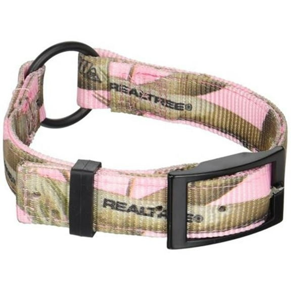 Leather Brothers 123NRT-PK19 1 x 19 in. Restricting Collar Nylon Pink Camo Collar
