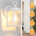 thumbnail image 3 of Farol de pared para exteriores MATAMEYE, blanco, impermeable, 2 unidades, 21 x 11 cm, 3 of 7