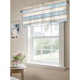 thumbnail image 6 of Watercolor Blue White Valances for Windows, Rod Pocket Kitchen Valance Curtains - Soft & Washable Small Window Treatment for Living Room,&nbsp;Bathroom, Wood Grain , 42x12 Inch, 1 Panel, 6 of 9