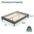thumbnail image 2 of Zinus Curtis 13" Upholstered Platform Bed Frame, Grey, Queen, 2 of 12