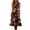 Black, variant on Women's Summer V Neck Short Sleeve Vintage Floral Print Dress Loose Fit Flowy A Line Beach Dress for Beach Vacations and Casual Daily Wear