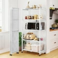 thumbnail image 2 of Vebreda 5-Tier Foldable Metal Storage Shelf with Wheels, No-Assembly Collapsible Shelving Unit, Heavy-Duty Rolling Organizer Rack, 2 of 10