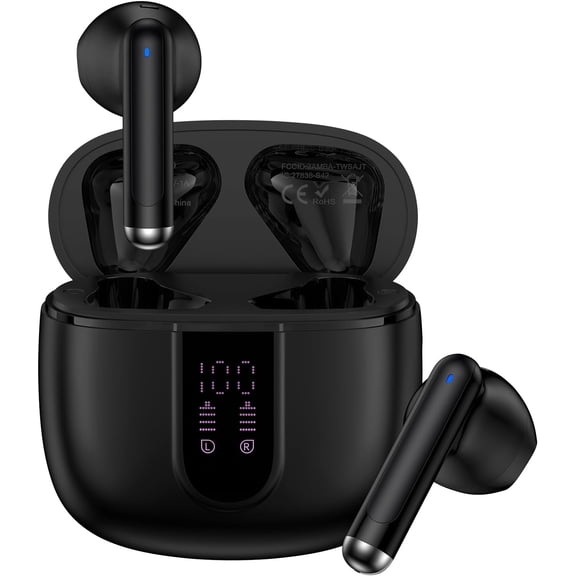Wireless Earbuds for iPhone 16E 16 Plus 16 Pro Max 16Pro 17 Air 17 Pro Max 17 15 Plus 15 Pro Max,Bluetooth 5.3 in Ear Buds with Noise Cancelling Mic,IP7 Waterproof 40H LED Display Earphone Headphones