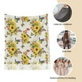 thumbnail image 6 of Cauagu Bird Sunflowers Print Women Wrap Shawl tassels Scarves Retro Scarf 77.6"X28.3", 6 of 8