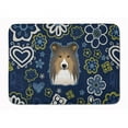 thumbnail image 1 of Carolines Treasures BB5093RUG Blue Flowers Sheltie Machine Washable Memory Foam Mat, 1 of 4