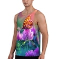 thumbnail image 2 of KLL Wild flowers of clover and butterfly Print Men's Muscle Gym Workout Stringer Tank Tops Bodybuilding Fitness T-Shirts Tank Tops Men-3X-Large, 2 of 7