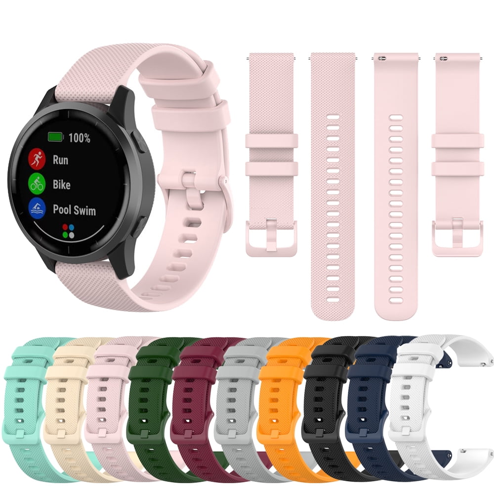 Watch Band for Garmin Vivoactive 5/3 Venu 2/SQ Vivoactive 4/4S Forerunner 645/245 Silicone Strap Watch Accessories-White-vivoactive4S(18mm)