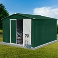thumbnail image 4 of Zateety  Metal garden sheds 10ft×8ft outdoor storage sheds Green + White, 4 of 5