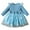 Sky Blue, variant on Odeerbi Infant Girls Long Sleeve Embroidered Tulle Dress Spring Fall Cute Bow Cotton Dresses 0-3 Years Children's Mesh Splicing Lace Sleeve Round Neck Dress Infant Girls Clothes