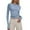 Blue, variant on EDFBUYKRS Fall Plus Size Shirts for Women Long Sleeve Tops Pullover with Buttons Down Bloues Casual Loose Fit Pullover V-Neck Tunics Tops Sweatshirts Xs