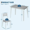 thumbnail image 4 of Dining Table with Chairs,Kitchen Table and Chairs for 4,Square Dinette Set,5 Piece Kitchen & Dining Room Sets for Small Space,Apartment (Black,Table with 4 Upholstered Chairs), 4 of 11
