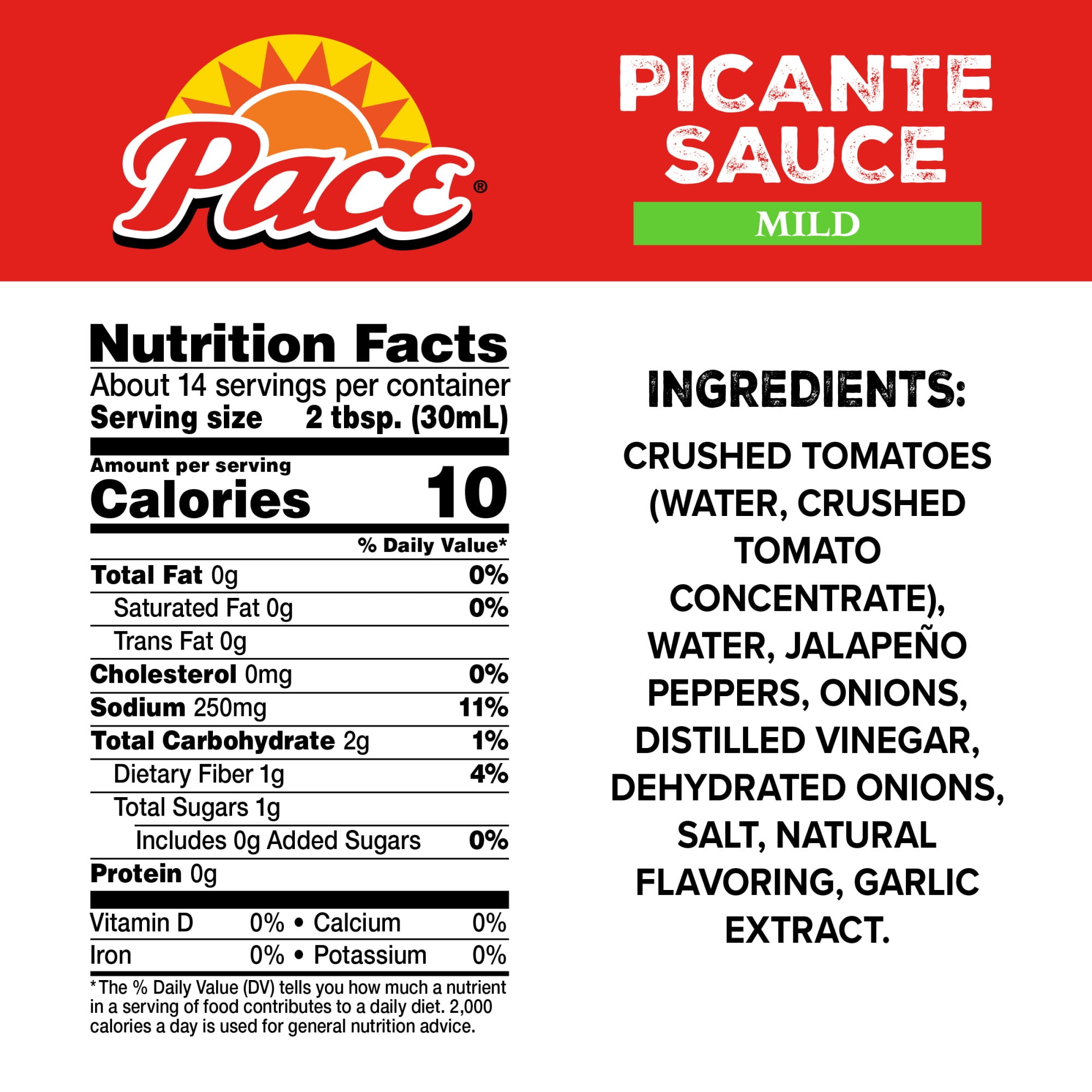 (12 pack) Pace Mild Picante Sauce, 16 oz Jar (12 Pack)