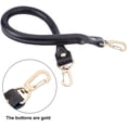 thumbnail image 5 of Leather 15.7" Rounded Bag Replacement Strap, Black, 2-Pack, 5 of 9