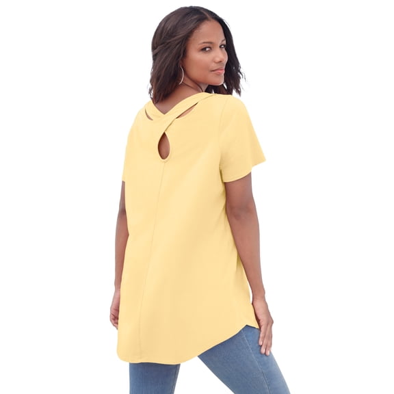 Roaman's Women's Plus Size Ultimate Criss Cross Back Tunic