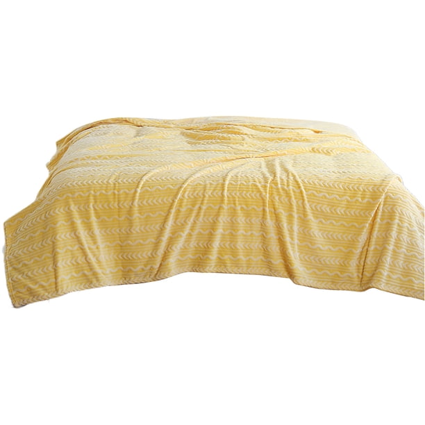 Mantas de Lanzamiento Calientes para el Invierno: Manta Raschel de Doble Capa Gruesa Suave 70x100cm, Manta de Lanzamiento de Lana a Rayas Azules para Cama, Sofá Y Confort Acogedor