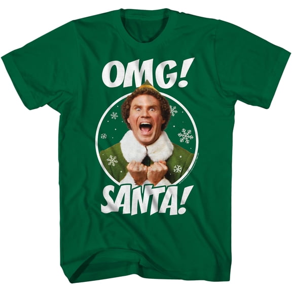 Buddy The Elf OMG Santa I Know Him Green T-shirt for Mens and Womens