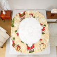 thumbnail image 4 of Manfei Reindeer Fitted Sheet Full Christmas Bed Set, Navy Gold 3-Piece 1 Fitted Sheet and 2 Pillowcases, 4 of 6