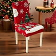 thumbnail image 5 of Cheapark Christmas Printed Elastic Chair Covers - Full-Coverage Dirt-Proof Non-Slip Seat Covers, Festive Decor for Dining & Office Chairs, 5 of 6