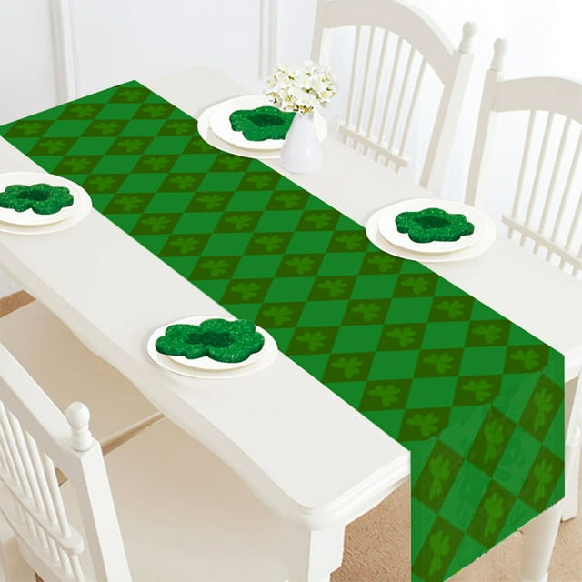 BKER St. Patrick's Day Table Flag Restaurant Table Festive Decor Tablecloth