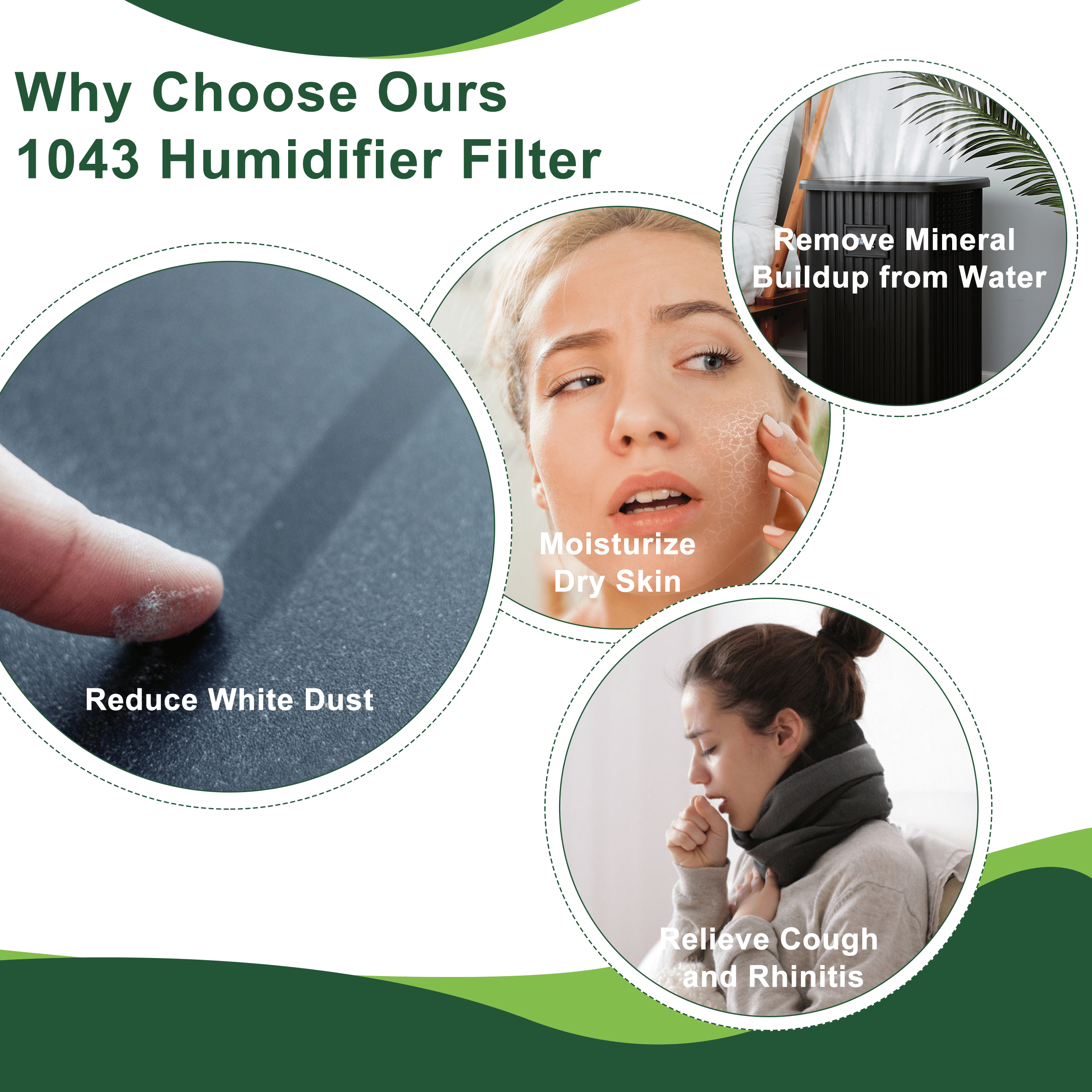 AMI PARTS 1043 Super Wick Humidifier Wick Filter Replacement for Essick Air Aircare EP9500 Space Saver Wick 800