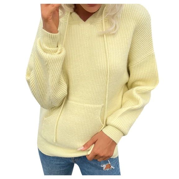Vedolay Women's Fashion Long Sleeve Crop Tops Turtleneck Knitted Pullover Sweaters White,XL