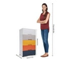 thumbnail image 2 of Wuzstar 5-Tier Plastic Storage Dresser Cabinet,Stackable Vertical Clothes Storage Tower 45*30*84cm (Colorful), 2 of 10