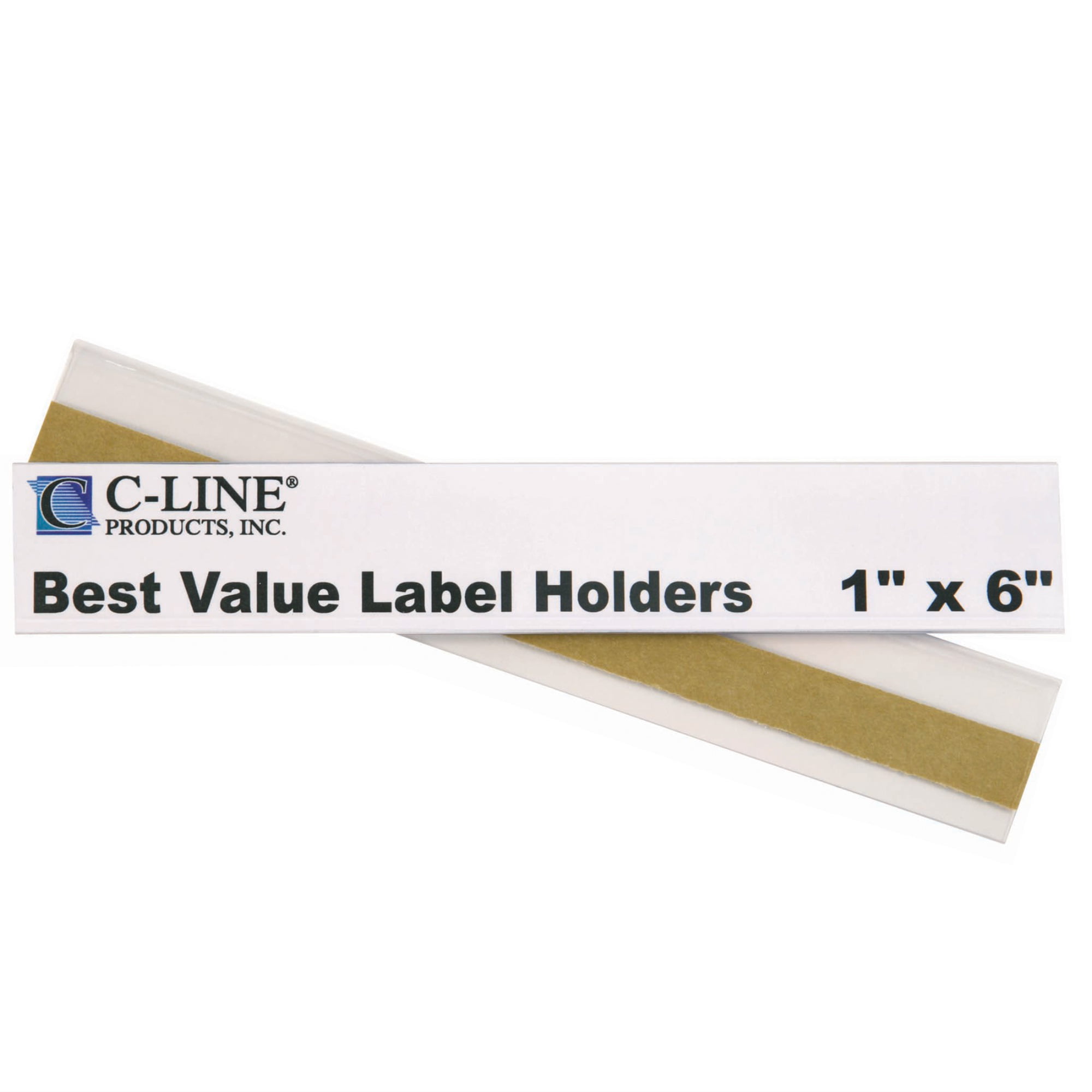 1 x 2 13/16 C 038944700137 Top Load Self-Adhesive Ring Binder Label Holders