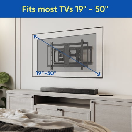 ONN TILTING TV WALL MOUNT FOR 19″ TO 50″ TVS, UL LISTED, UP TO 12° TILTING
