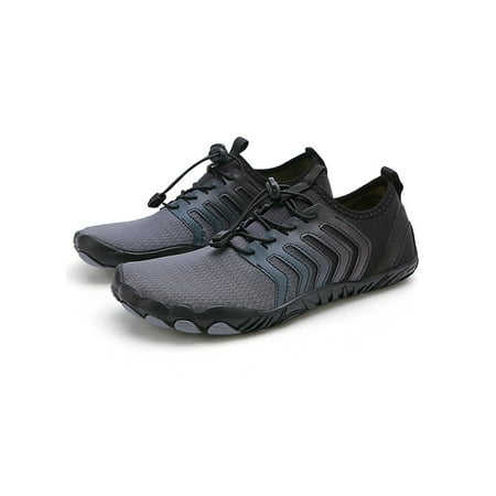 

Fangasis Unisex Beach Shoe Yoga Water Shoes Sport Aqua Socks Womens Mens Barefoot Surf Casual Diving Black 5.5