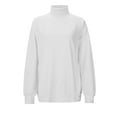 thumbnail image 5 of ZyeKqe Womens Sweatshirts High Neck Fleece Lined Casual Fall Long Sleeve Loose Fitted Solid Color Pullover Tops, 5 of 5