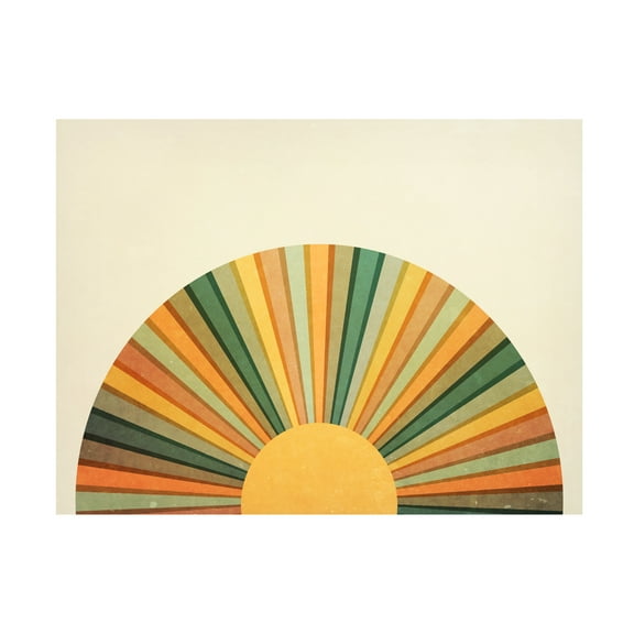 Canvas Wall Art - Tom Quartermaine 'Boho Abstract Mid Century Sunset' Wall Art for Living Room, Bedroom, or Office Décor by Trademark Fine Art - 19 x 14 Inches