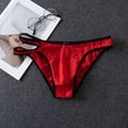 thumbnail image 2 of KHONTS Men’s Thong Underwear Lace G-String Thongs Mesh Breathable Briefs Red XL, 2 of 3