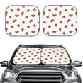 thumbnail image 2 of Balery 2 Piece Hand Drawn Watermelon Car Windshield Sun Shade|Foldable Front Windshield Shade for Car Front Window for Most Sedans SUV Truck-Small, 2 of 7