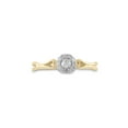 thumbnail image 2 of 10kt Yellow Gold Womens Round Diamond Solitaire Promise Ring 1/10 Cttw, 2 of 4
