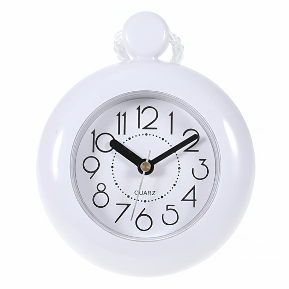 DESIGNICE Bathroom Waterproof Wall Clock Indoor Wall Clock with Hanging Strap Clock Silent Small Wall Clock for Living Room Bathroom Kitchen