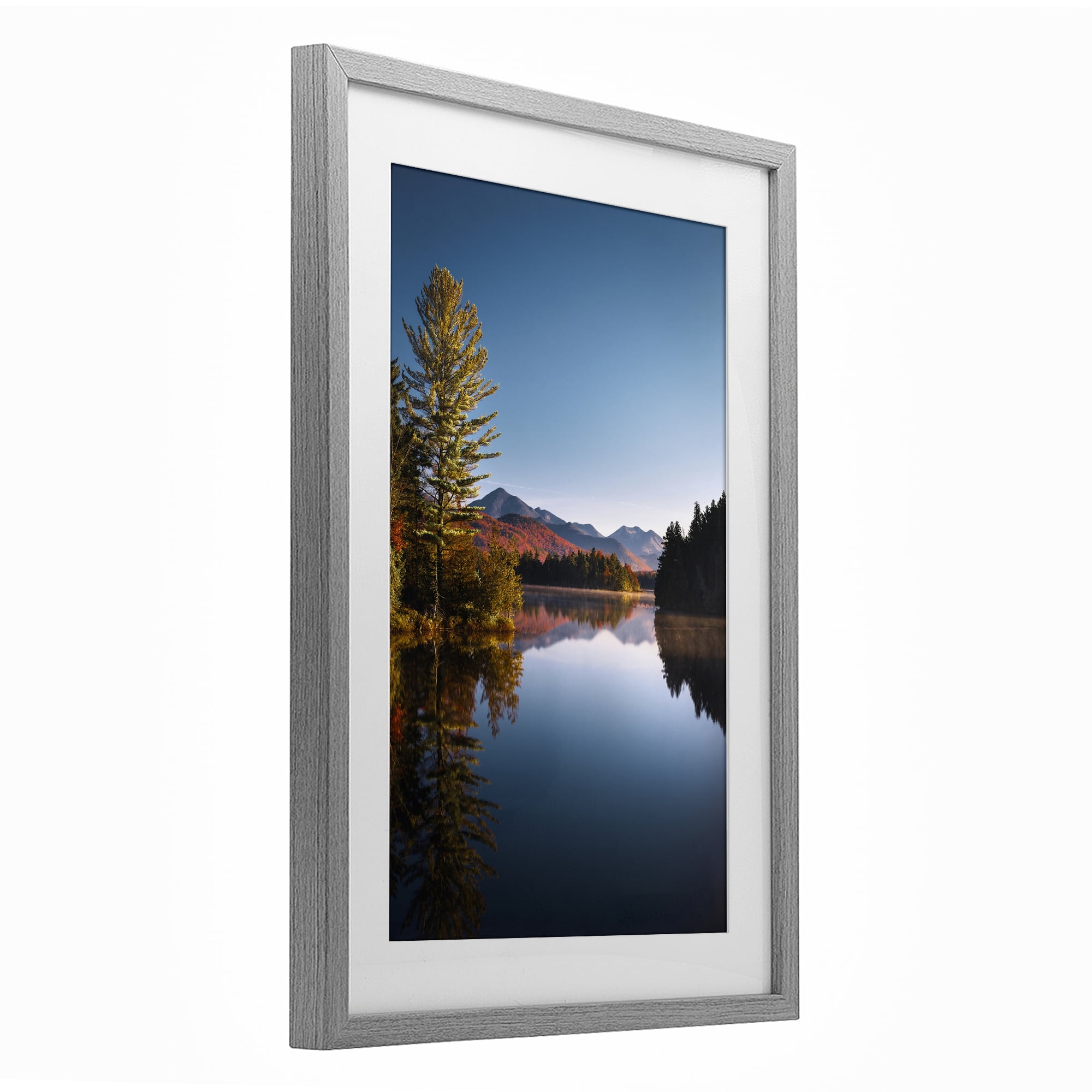 Stupell Industries Autumn Morning Wilderness Gray Framed Print Under Glass, design by Jonathan Zaharek