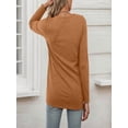 thumbnail image 5 of Long Sleeve Shirts for Women Business Casual Tops Fall Fashion Clothes Workout Plus Size Teacher School Outfits 2025,XXL,Bronze, 5 of 6