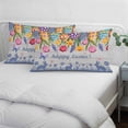 thumbnail image 4 of Happy Easter Pillow Covers 16"x24", Colorful Eggs Spring Tulips Flowers Farm Wooden Soft Brushed Microfiber Breathable Throw Pillow Covers, Decorative Pillowcase with Zipper for Couch Sofa Bedroom, 4 of 9